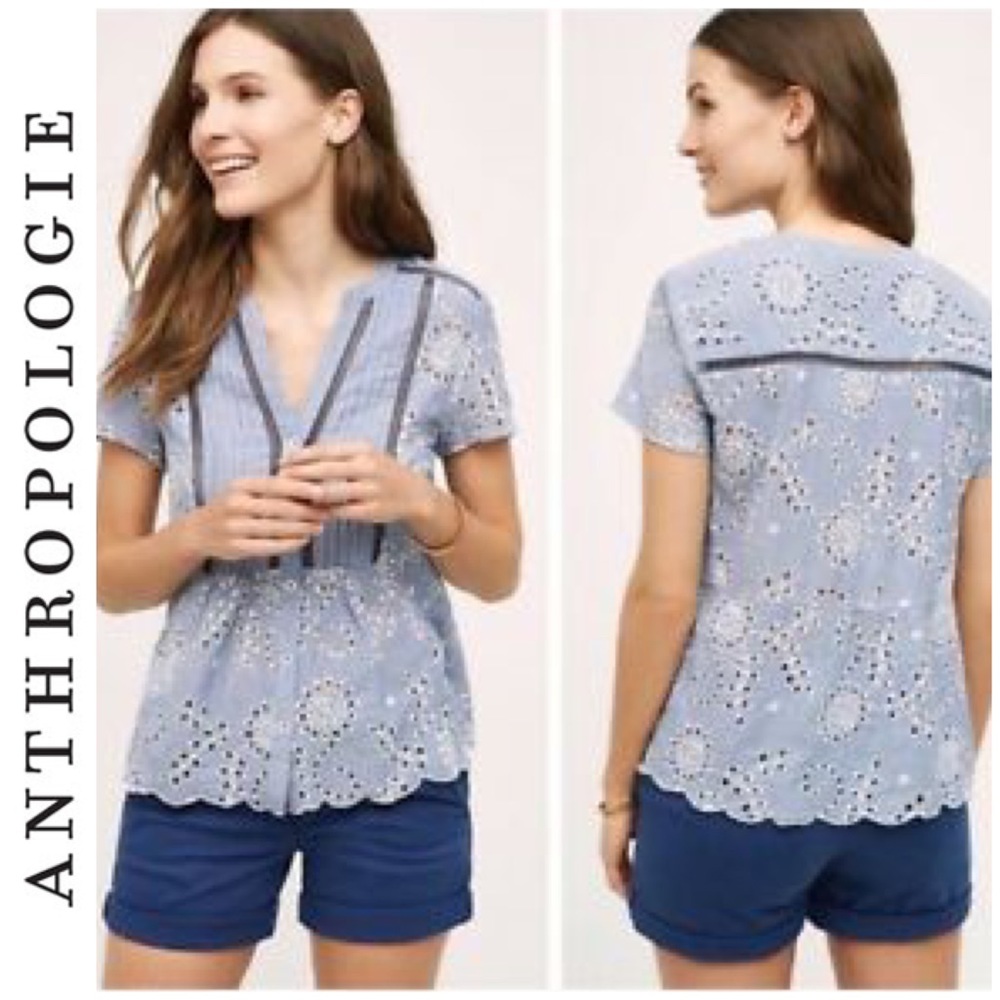 Anthropologie Holding Horses Josune Eyelet Top